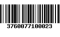 Código de Barras 3760077100023