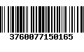 Código de Barras 3760077150165