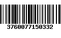 Código de Barras 3760077150332