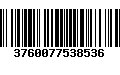 Código de Barras 3760077538536