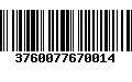 Código de Barras 3760077670014