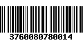 Código de Barras 3760080780014