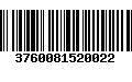 Código de Barras 3760081520022