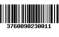 Código de Barras 3760090230011