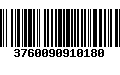 Código de Barras 3760090910180