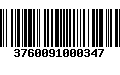 Código de Barras 3760091000347