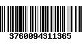 Código de Barras 3760094311365