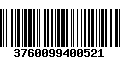 Código de Barras 3760099400521