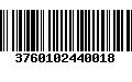 Código de Barras 3760102440018