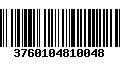 Código de Barras 3760104810048