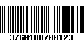 Código de Barras 3760108700123