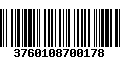 Código de Barras 3760108700178