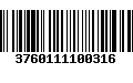 Código de Barras 3760111100316