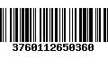 Código de Barras 3760112650360