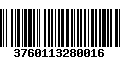 Código de Barras 3760113280016