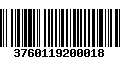 Código de Barras 3760119200018