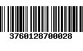 Código de Barras 3760128700028