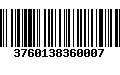 Código de Barras 3760138360007