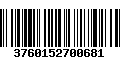 Código de Barras 3760152700681