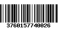 Código de Barras 3760157740026