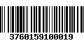 Código de Barras 3760159100019