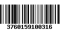 Código de Barras 3760159100316