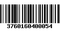 Código de Barras 3760160400054