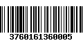 Código de Barras 3760161360005