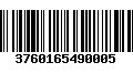 Código de Barras 3760165490005