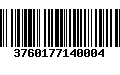 Código de Barras 3760177140004