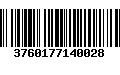 Código de Barras 3760177140028