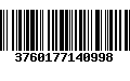 Código de Barras 3760177140998