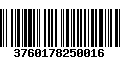 Código de Barras 3760178250016