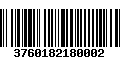 Código de Barras 3760182180002