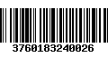 Código de Barras 3760183240026