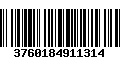 Código de Barras 3760184911314