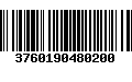 Código de Barras 3760190480200