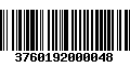 Código de Barras 3760192000048