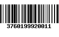 Código de Barras 3760199920011