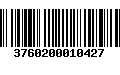 Código de Barras 3760200010427