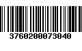 Código de Barras 3760200073040