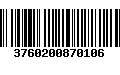 Código de Barras 3760200870106