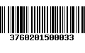 Código de Barras 3760201500033