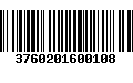 Código de Barras 3760201600108