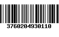 Código de Barras 3760204930110