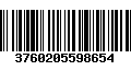 Código de Barras 3760205598654