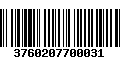 Código de Barras 3760207700031