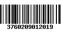 Código de Barras 3760209012019