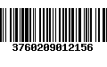 Código de Barras 3760209012156