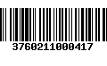 Código de Barras 3760211000417